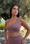Prolift U Dusty Rose Color Seamless Sports Bra with Stitch-Free Pads Sports Bra - 4