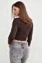 Stretch Fabric Crop Body with Bow Embroidery - 7
