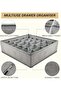 2-Pack Sock Drawer Organizer,Foldable Underwear,Fabric Dresser Grids,Wardrobe Storage Boxes,Grey - 5