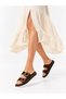 Dodo Women's Genuine Leather Anatomical Sole Buckle Daily Lightweight Slippers P327