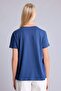 100% Cotton Regular Fit Crew Neck Printed Combed Cotton Short Sleeve Indigo T-Shirt E2792Ax25Sp - 5