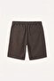 Cotton Regular Fit Lace-Up Waist Linen-Look Bermuda Shorts I0055Ax26Hs - 8