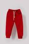 Unisex Children's Tag Detailed Cotton Seasonal 2-Piece Top and Bottom Set - Red - 4