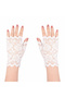 White Lace Fingerless Short Gloves (5263)