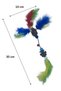 Feather Wooden Beaded Bell Cat Toy Multicolored Cat Toy (5263) - 4