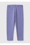 Girl's purple logo long leggings