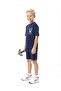 Boys' Navy Blue Cotton Short Sleeve Printed T-Shirt and Shorts Two-Piece Set - 7