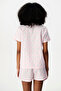 Women's White Short Sleeve Cotton Pyjama Set with Shorts - 5