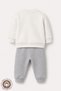 Unisex Baby Raccoon Printed 100% Cotton 6-9-12 Months Top and Bottom 2-Piece Baby Set - 2