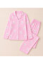 Girl's Cotton Buttoned Long Sleeve Pajama Set - 3
