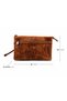 Men's Genuine Leather Tan Multi-Compartment Handbag - 4
