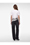 Cotton Short Sleeve Crew Neck Asymmetrical Cut Sequin Detailed T-Shirt - 4