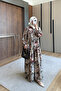 Floral Patterned Linen Dress - Summer Loose-Fit Maxi Dress
