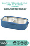 Bento 550ml Lunchbox New Collection Single Layer 2 Compartments Stainless Steel Lunch Box - 4