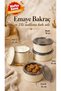 Enamel Bakraç 14 cm and Enamel Storage Container Set with Vacuum Lid Cream 14 cm 16 cm 18 cm