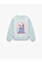 Cotton Long Sleeve Crew Neck Printed Hooded Sweatshirt - 3
