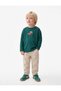 Cotton Long Sleeve Crew Neck Embroidered Oversize T-Shirt