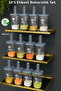 1100 12-Piece Sliding Self-Spoon Sealed Lid Labeled Spice Rack Set - Storage Container - 2