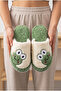 Women's Frog Figured House Slippers Plush Slippers Dowry and Bundle Slippers No Sound Thick Sole