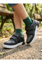 Genuine Leather Dark Black Children's Velcro Sports Shoes - 4