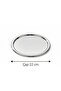 Round Steel Serving Tray, Shiny Coffee and Tea Presentation Plate, Single Piece - 4