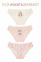 Girls' Cotton Lycra Panties - Colorful Comfortable Flexible Underwear 3-Pack 6207