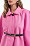 Women's Belted Cashmere Poncho 1320 - Pink - 4