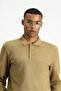 Polo Neck Regular Fit Patterned Sweatshirt - 4