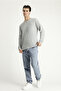 Crew Neck Slim Fit Slim Fit Cotton Sweatshirt - 2