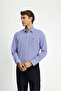 Long Sleeve Classic Patterned Pocketed Cotton Lu Kolay Ü Tulle Enebilir Shirt - 4