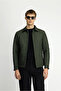 Regular Fit Plain Quilted Coat - 5