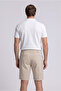 Regular Fit Standard Cut Striped Bermuda Shorts with Elastic Waist and Pockets - 4