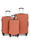 Prisma Series Set of 3 Luggage | Lightweight Small 10KG, Medium 20KG & Large 30KG ABS 4 Wheels Trolley Hardsided Travel Suitcase Orange