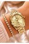 Women's Wristwatch Golden Color Steel Cord Bracelet Gift 2 Years Warranty Dkl00851.1.023