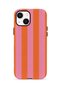iPhone 13 Vorian Double Layer Case Tangerine Rose Stripe