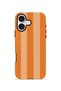 iPhone 16 Plus Vorian Double Layer Case Orange Cream Stripe