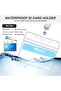 10set ID card holder and badge holder, transparent horizontal name mark with metal clip - 4