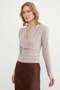 Shoulder Shoulder Pad Piece Double-Breasted Collar Blouse - 2