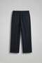 Men's Striped Wide-Leg Modal Blend Fabric Trousers Black - 2
