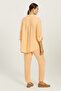 Peach Three Quarter Sleeve Women's Shirt - 3