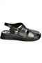 Y291880003 Black Genuine Leather Sandals - 8