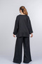 Women's Summer Black Lavelle Oversize Modal Fabric Set Stylish Daily Comfortable 1316 - 4
