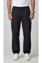 Men's Black Parachute Fabric Baggy Pants with Commando Pockets and Adjustable Clip-On Legs - 2