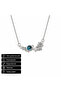 Blue Stone Planet Figured Necklace Stainless Steel Women's Gift