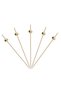 Set of 100 Pearl Ball Toothpicks Gold Silver 12cm Bamboo Cocktail Presentation Toothpicks Party Catering - 7