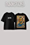 Zidane Soccer Design Back Printed Cotton Black Oversize T-Shirt
