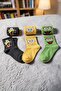 3 Pairs of Colorful Patterned Unisex Socks Cotton Soft Textured College Socks - 5