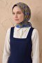 Soft Scarf Floral Line Gray 90X90 - 5