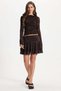 Women's Slim Fit, Slim-Fit, Elastic Waist, Ruched Lycra Brown Skirt - 7