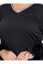 Plus Size Knit Maxi Dress with Faux Fur Detail - 3